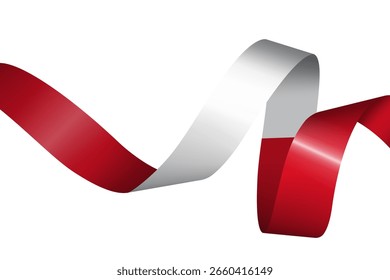Conjunto de fita da bandeira com cores do Peru para a decoração da celebração do dia da independência