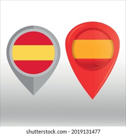 conjunto de bandera España línea de icono aislada o logotipo símbolo de signo aislado vector, contorno y estilo de trazo Colección de ilustración vectorial de estilo de color de alta calidad,