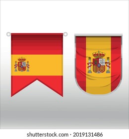 set of flag Spain icon line isolated or logo isolated sign symbol vector, outline and stroke style Collection of high-quality color style vector illustration,