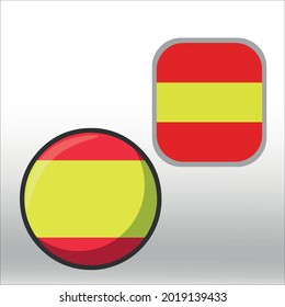 set of flag Spain icon line isolated or logo isolated sign symbol vector, outline and stroke style Collection of high-quality color style vector illustration,