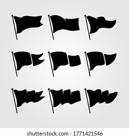 set of flag symbol vector illustration design