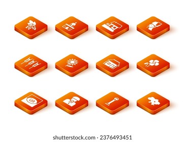 Set Flag of Ukraine, Ukrainian cossack, Wheat, Sunflower, Monument Independence, house, Map and Poppy icon. Vector