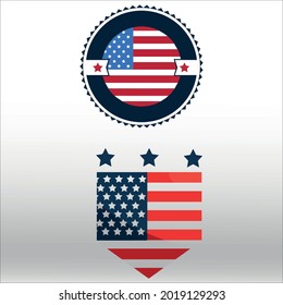 conjunto de la línea de iconos de la bandera USA aislado o logotipo símbolo de signo aislado vector, contorno y estilo de trazo Colección de ilustración vectorial de estilo de color de alta calidad,