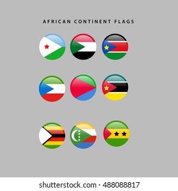 Set of flags from africa, Vector illustration