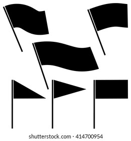 set of flags black color