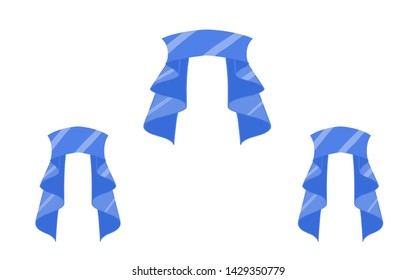 Set of flags, ribbons and banners