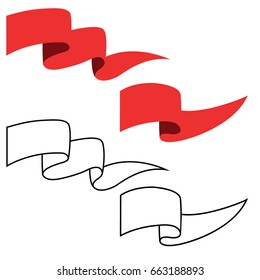 A set of flags in the style of flat. Vector. Isolated.