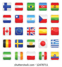 set of flags vector 1