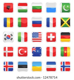 set of flags vector 2