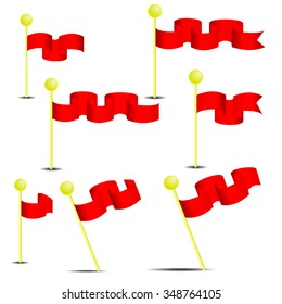 Set of flags. Vector illustration.