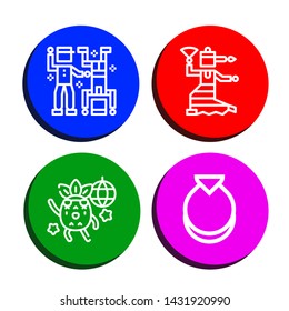 Set of flamenco icons such as Dance, Flamenco, Dancing, Castanets , flamenco