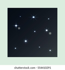 Set flares on a black background 