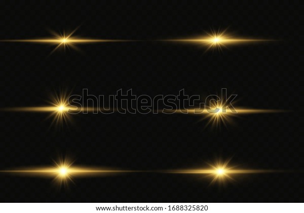 Set Flashes Lights Sparkles On Transparent Stock Vector (Royalty Free ...