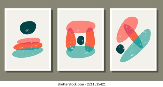 Set of flat abstract boho shapes
