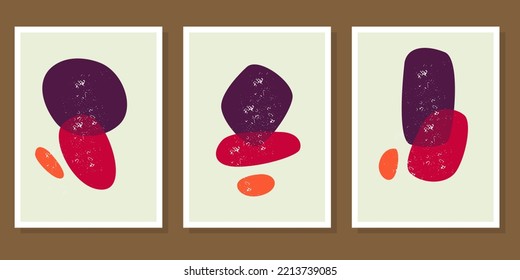 Set of flat abstract boho shapes