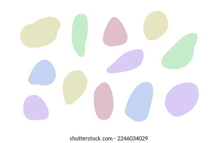 Set of flat abstract shapes. Geometric backgrounds collection.