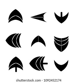 set of flat arrow sign icon logotype symbol.black color.flat design.isolated background
