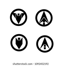 set of flat arrow sign icon logotype symbol.black color.flat design.isolated background