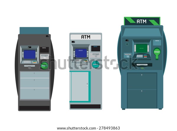 https www shutterstock com image vector set flat atm machines vaults hidden 278493863