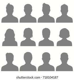  conjunto de avatar plano, icono de vectores, ilustración de diseño de caras de usuario