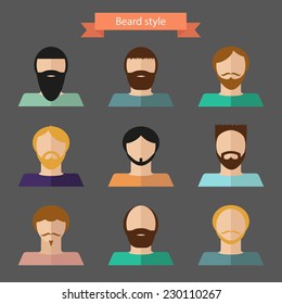 Set of flat bead style men for your design