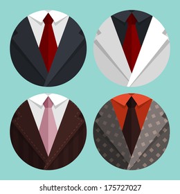 Set Flat Business jacket and tie.