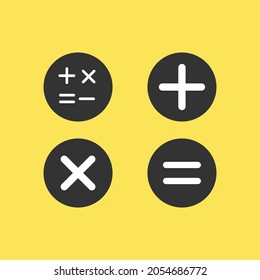Set of flat calculator icons in trendy flat style isolated on background. Symbols for your website and app design, UI.