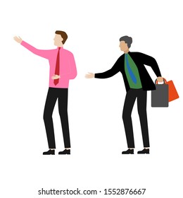 Set of flat cartoon character with man with bags - Powered by Shutterstock - Get 15% off with code: PIKWIZARD15