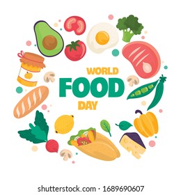  set of flat cartoon food