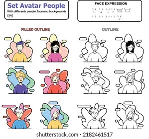 Establecer Avatar de carácter plano