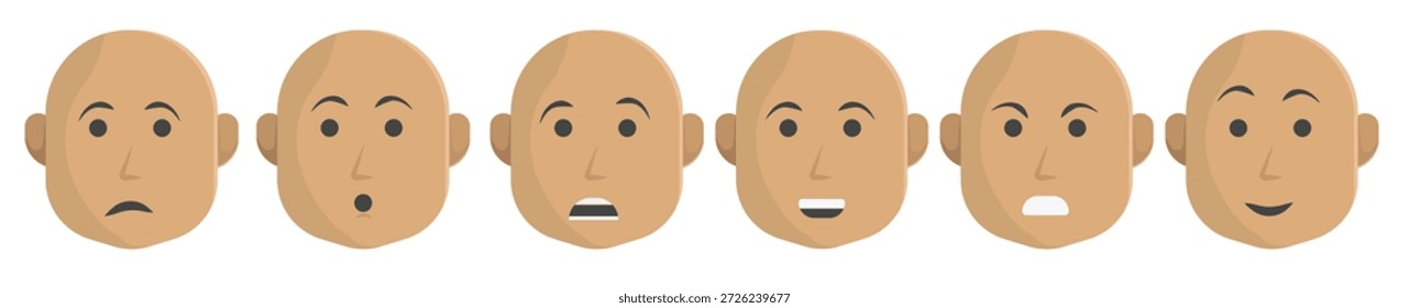 Establecer expresiones de cara de carácter plano