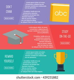 Set of flat color design web banners. Concepts web banner and printed materials. Vector illustration.