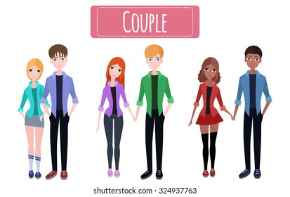 Set of flat couples