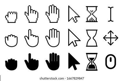 Set Of Flat Cursor Icons – Stock Vector