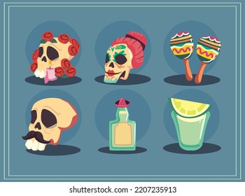 set of flat dead day items