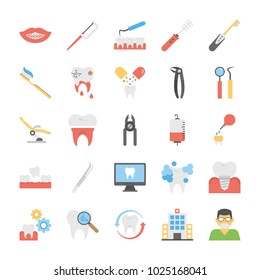 
Set of Flat Dental Icons Set
