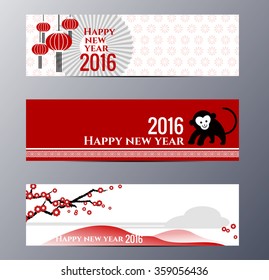 Set of flat design chinese New Year banners. The set can be 
used for several purposes like: websites banners and 
badges,  greeting cards, gift tags, 
labels, stickers, ads, promotional materials. 
