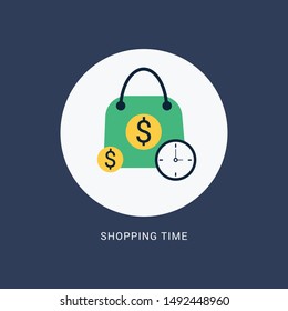 Set of flat design concept icons for web and mobile phone services and apps. Icons for mobile marketing and online shopping