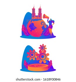 Set of flat design concept icons for web and mobile services and apps. Icons for web design, seo, social media and data analystic