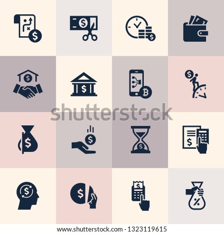 Set of flat design concept icons for finance, banking, business, payment, and monetary operations. Icons for infographics, website development, and mobile phone services, and apps.