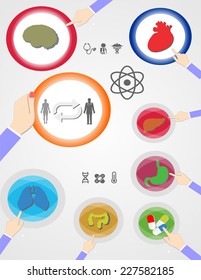 Set of flat design concepts for business strategy and creative process. Concepts for teamwork consulting on briefing, small business project presentation, planning, brainstorming and marketing ideas.