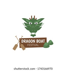 Set of flat design dragon boat's zongzi
