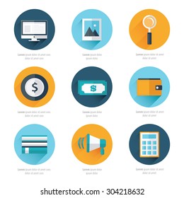 Set of flat design icons
