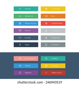 Set Flat Design Icons Colorful Bars Stock Vector (Royalty Free ...