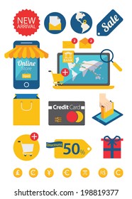 A Set of Flat Design Icons for E-Commerce