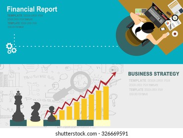 Set of flat design illustration concepts for business, finance, consulting, management, human resources, career, employment agency, staff training. Concepts for web banner and printed materials.