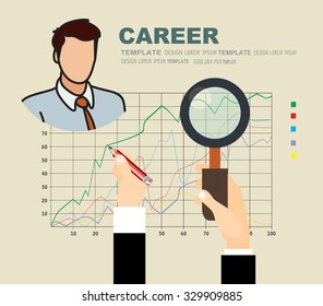 Set of flat design illustration concepts for business, finance, consulting, management, human resources, career, employment agency, staff training. Concepts for web banner and printed materials.