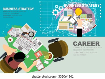 Set of flat design illustration concepts for business, finance, consulting, management, human resources, career,team work, staff training. Concepts for web banner and printed materials.