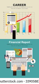 Set of flat design illustration concepts for business, finance, consulting, management, human resources, career,team work, staff training. Concepts for web banner and printed materials.