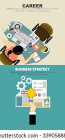 Set of flat design illustration concepts for business, finance, consulting, management, human resources, career,team work, staff training. Concepts for web banner and printed materials.